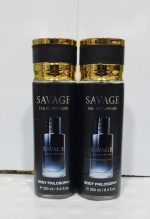 بادی اسپلش و عطر بدن 250 میل عربی ساواج SAVAGE اصلی 24 ساعت ماندگاری و پخش بوی بسیار عالی