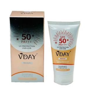 کرم ضد آفتاب رنگی وی دی VDAY با SPF 50